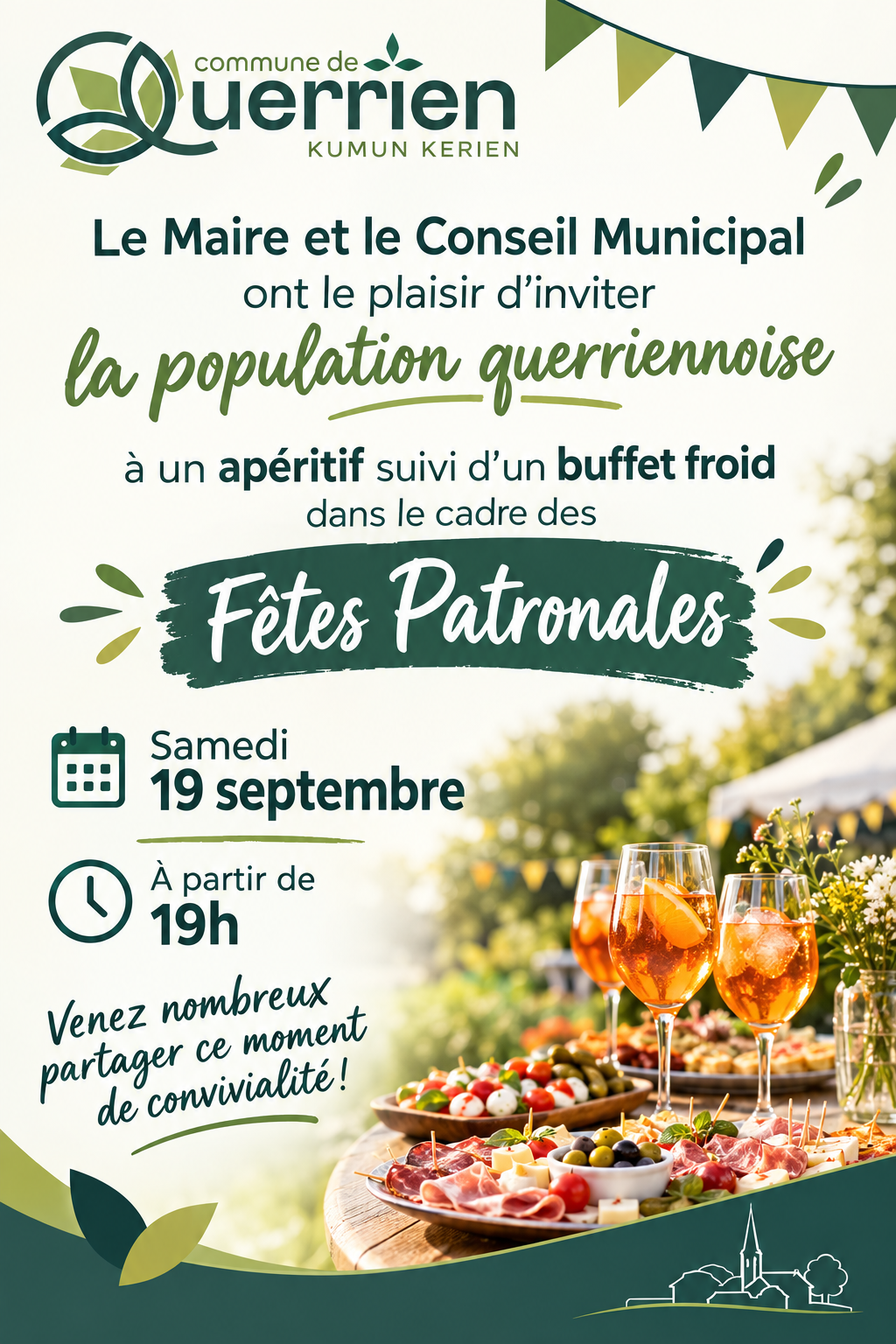 Invitation apéritif et buffet Fêtes patronales 2026